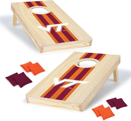 Miniatura 23 de Wild Sports College - Juego de cornhole de madera maciza de 1 x 2 pies con impresión directa HD gráficos del equipo, tamaño de viaje