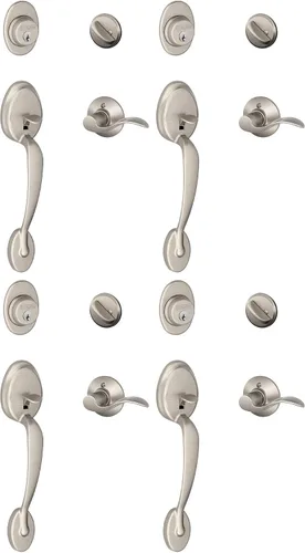 Miniatura 16 de SCHLAGE - Manija de cilindro único Plymouth y picaporte Flair para mano izquierda, bronce envejecido (F60 PLY 716 FLA LH)