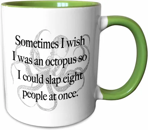 Miniatura 12 de 3dRose Taza de café, tamaño – 11 oz – Sometimes I wish I was an pultopus Funny Quotes – divertido regalo de taza de café
