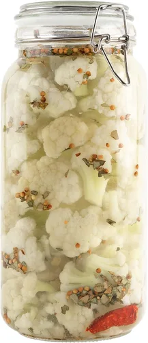 Miniatura 8 de Tarros de vidrio con tapas herméticas, frascos de almacenamiento de alimentos, recipientes a prueba de fugas con sello de preservación transparente
