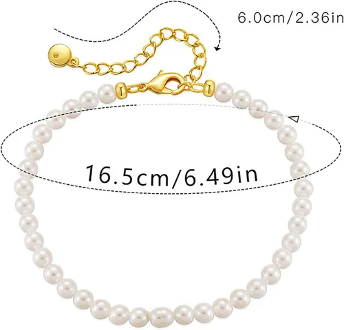 Miniatura 38 de Delicadas pulseras de oro para mujer, chapado en oro 18, ajustable, mal de ojo, mariposa, cuentas, perla, corazón, turquesa, hecha a mano para mujer