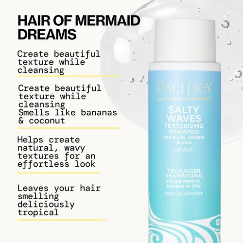 Miniatura 5 de Pacifica Salty Waves - Champú texturizante, textura playera, aspecto desordenado, estilos de cabello, cuidado hidratante del cabello con vitamina B