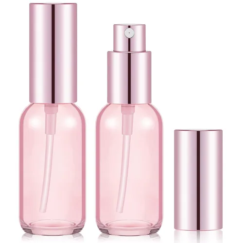 Miniatura 13 de Tessco for you 20 botellas de vidrio con atomizador de perfume vacías, rellenables, transparentes, decorativas, con bomba pulverizadora de niebla