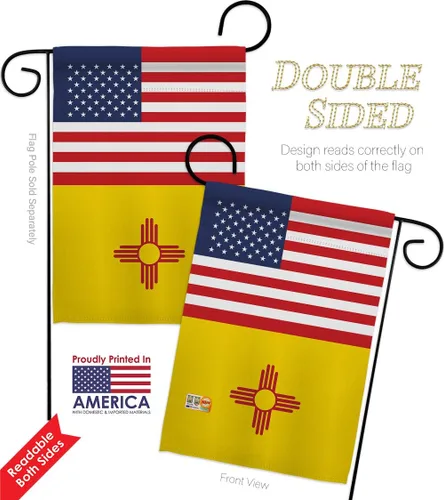 Miniatura 5 de US New Mexico Garden House Flags Set Americana States USA American Territories Republic Country Particular Area Small Decorative Gift Yard Banner