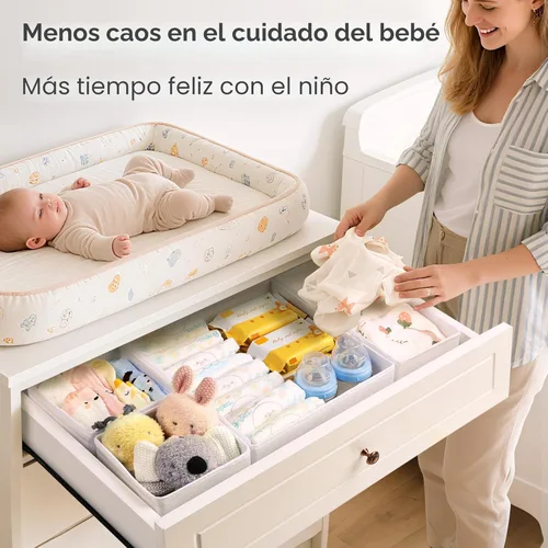 Miniatura 4 de Vtopmart Paquete de 18 organizadores de ropa de bebé, organizador de cajones de tocador para ropa de bebé, contenedores de almacenamiento plegables