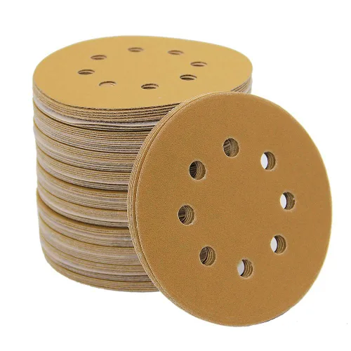 Miniatura 11 de Discos de lija de 5 pulgadas con 8 agujeros de gancho y bucle, discos de lija orbital, juego de papel de lija redondo de 100 piezas, incluye granos