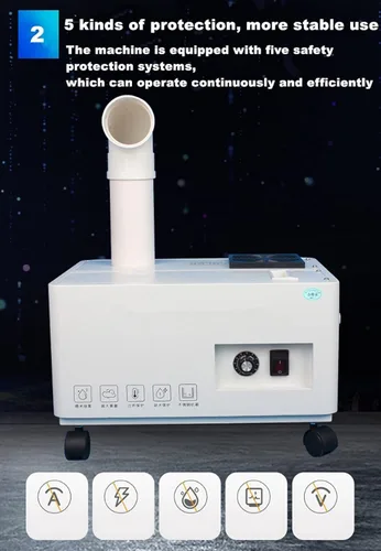 Miniatura 5 de Humidificador industrial 169.1 fl oz/h Salida de niebla para grandes espacios - Uso comercial en fábrica, taller - llenado automático de agua