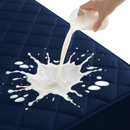 Miniatura 9 de Protector de colchón tamaño individual, protector de colchón impermeable ajustable hasta 16 pulgadas de profundidad, funda de colchón suave