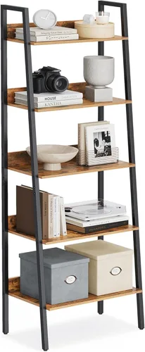 Miniatura 19 de VASAGLE - Estantería tipo escalera, estantería de 4 niveles, estante de almacenamiento, librero con marco de acero, para sala, oficina en casa