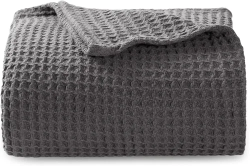 Miniatura 60 de Bedsure Gentlesoft - Manta de 100 % algodón, tamaño Twin XL, para dormitorio universitario, transpirable y suave, manta Twin de tejido waffle