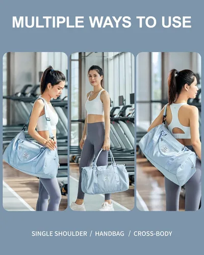 Miniatura 3 de Bolsa de lona de viaje, bolsas de fin de semana para mujeres y hombres, bolsa de transporte durante la noche, bolsa de hospital, bolsa de gimnasio