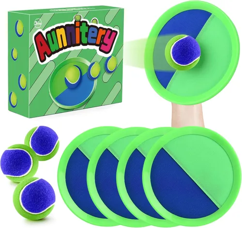 Juego de pelotas para lanzar y atrapar, juguetes de playa para niños, juguetes al aire libre y juegos de patio para niños y niñas, mejora la