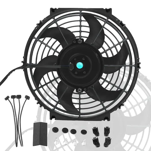 Miniatura 8 de Ventilador delgado universal de 7 pulgadas para radiador eléctrico con kit de montaje de 12 V 800 CFM
