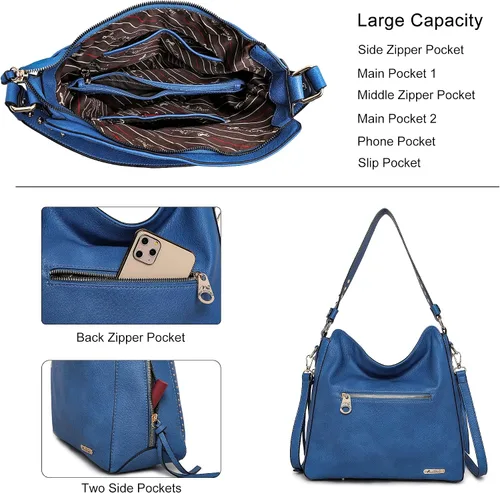 Miniatura 2 de Montana West - Bolsa grande de cuero para mujer, portación oculta de arma, con detalle de tachas, bolsa cruzada