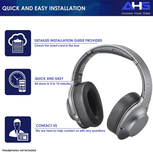 Miniatura 5 de AHG Accessory House Global Cool Gel - Almohadillas de repuesto WH-H900N / MDR-100ABN para los oídos, compatibles con auriculares Sony WH-H900N