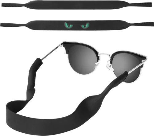 Miniatura 17 de MoKo Retenedor de lentes de neopreno (paquete de 2) de ajuste universal, retenedor de lentes de sol deportivos sin cola, correa de gafas de sol