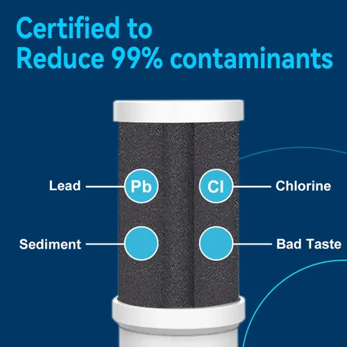 Miniatura 3 de ALTHY Sistema de filtración de agua de acero inoxidable, purificador de filtro de agua de 400 galones sin BPA para grifo de fregadero, certificado