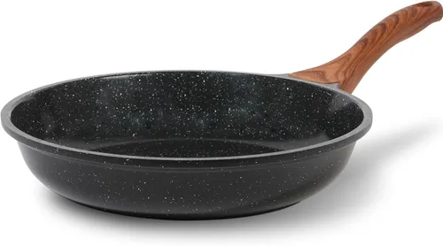 ESLITE LIFE Sartén de cerámica antiadherente, sartenes de cocina antitóxicas para tortillas de huevo compatibles con todas las estufas (gas, Negro