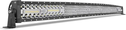 Miniatura 9 de Barra de Luz LED Ámbar de 20 Pulgadas, Niking Auto 150W Barra Combinada Spot Flood de Cuatro Filas Súper Brillante Luz LED de Trabajo de Conducción