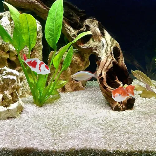 Miniatura 4 de BESPORTBLE Figuras de peces de porcelana, flotadores de pecera, estatua de pez de cerámica, decoración de bolas, decoración de acuario, criatura
