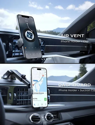 Miniatura 2 de Cargador inalámbrico para automóvil, 15 W de carga rápida de 15 W, cargador de teléfono para automóvil, soporte de teléfono para montaje
