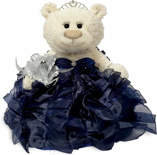 Miniatura 22 de KINNEX COLLECTIONS SINCE 1997 20" Quince Anos Quinceanera Last Doll Osito de peluche con vestido (pieza central) ~ ARC16831-23R (Aqua)