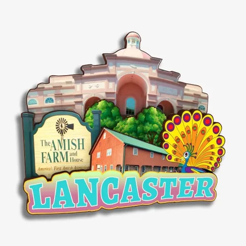 Miniatura 17 de Lancaster Pennsylvania USA America - Imán de madera para nevera, colección de madera, madera 3D, hecho a mano, recuerdos de la ciudad, imán