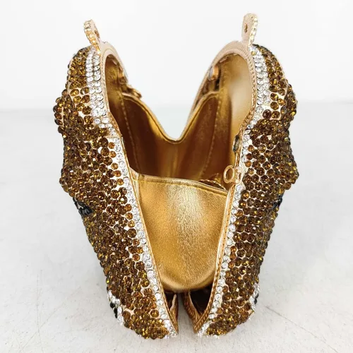 Miniatura 4 de Bolso de mano de cristal para mujer con forma de cabeza de caballo 3D brillante, S