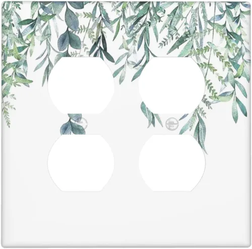Miniatura 81 de Hojas de eucalipto, vegetación, flores de vid, sencillez, cubiertas decorativas de salida de 1 pandilla, placa de pared para interruptor de luz