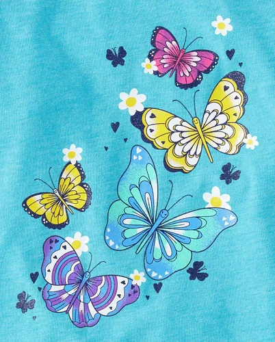 Miniatura 10 de The Children's Place Baby-Girls and Toddler Unicorns,Butterflies,Trends Short Sleeve Graphic T-Shirts,3 Pack