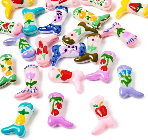 Miniatura 14 de Craftdady - Cuentas de vidrio soplado 2-2 colores mezclados