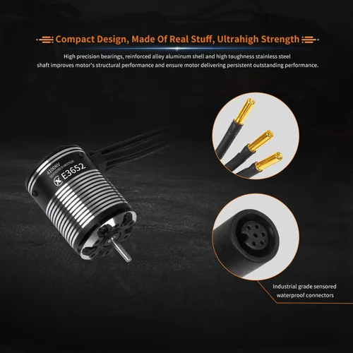 Miniatura 5 de XC Motor sin escobillas sensor E3652 para coche RC, 2-3S Lipo, IP67 a prueba de agua, aplicable a: 1/10 en carretera, todoterreno, campo corto