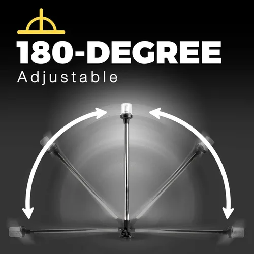 Miniatura 6 de EVERBEAM Luz de anclaje ajustable de acero inoxidable P800 para barcos de pesca y embarcaciones marítimas - Proporciona visibilidad de 360 grados