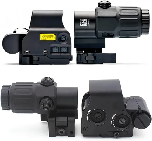 Miniatura 6 de 558 Green Red Dot Reflex Sight + G33 3X Lupa Combo, mira híbrida holográfica óptica con lupa G33, multiplicador de liberación rápida