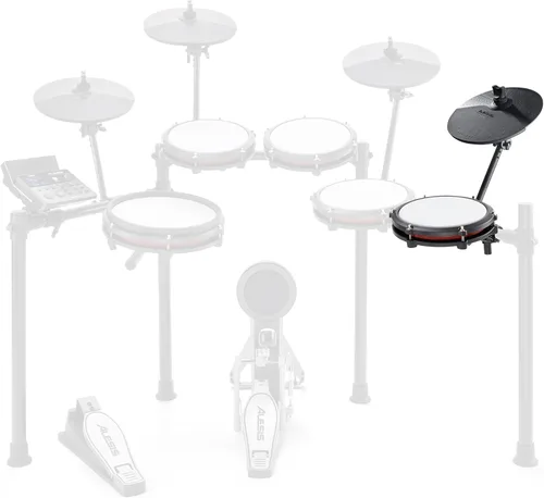 Miniatura 7 de Alesis Drums Nitro Max Expansion Pack - Expansión de batería eléctrica para kit Nitro Max con pad de tom de malla, platillo de 10" con choke