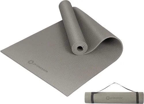 Miniatura 13 de Esterilla de yoga Primasole con correa de transporte para yoga, pilates, fitness y ejercicios en el suelo en casa y gimnasio, antideslizante, 9 gris