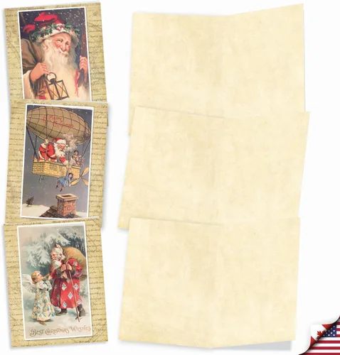 Miniatura 2 de The Best Card Company - Caja de 10 tarjetas de Navidad en blanco - Surtido de Papá Noel, adornos y tarjetas navideñas con sobres (4 x 5.12 pulgadas)