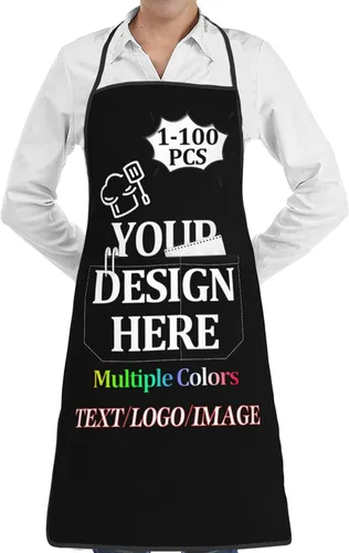 Miniatura 8 de Custom Apron 1-100 PCS For Men Women with Your Photo Text Logo Personalized Chef & Grilling Aprons For Gifts