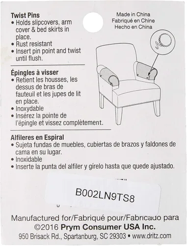 Miniatura 2 de Dritz 9070 alfileres para tapicería con cabeza transparente, 3/4 pulgadas, paquete de 30, Plástico, Transparente, 3/4 - pulgadas