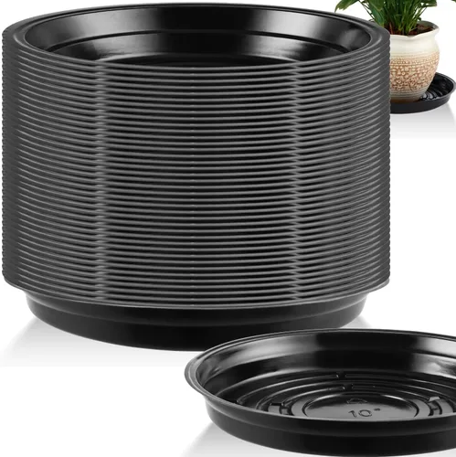 Miniatura 29 de Paquete de 30 platillos transparentes para plantas en interiores (4, 6, 8, 10, 12 pulgadas) platillos para macetas para plantas en maceta, juego