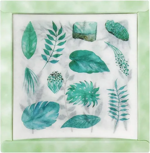 Miniatura 5 de allydrew Washi - Juego de calcomanías para álbumes de recortes, hojas verdes (20 hojas)
