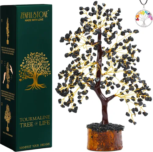 Miniatura 13 de Árbol de cristal de 7 chakras, árbol curativo de piedras preciosas para energía positiva, decoración de árbol de cristal para oficina en casa, árbol