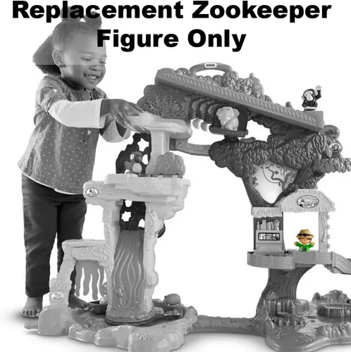 Miniatura 6 de Pieza de repuesto para Safari Playset – Fisher-Price Little People Share and Care Safari FHF35 – Incluye 1 figura de Zookeeper