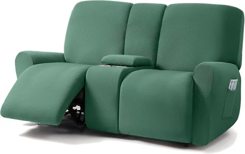 Miniatura 17 de ULTICOR - Juego de 8 fundas para sofá reclinable de jacquard, fundas elásticas para sofá reclinable para 3 cojines, fundas gruesas, suaves y Gris