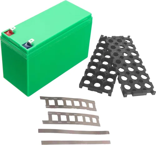 Soporte de batería 18650, 12V 3S 7P Li-ion DIY soporte para batería 18650 Powerwall abrazadera puntual (caja verde y tira de níquel)
