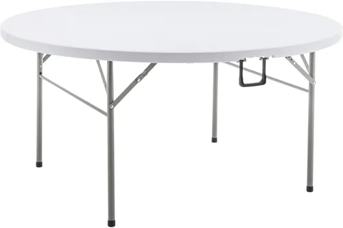 Miniatura 28 de BTEXPERT Juego de 2, mesa plegable de utilidad de 4 pies, ligera, altura ajustable, portátil, con asa de transporte, para interiores y exteriores