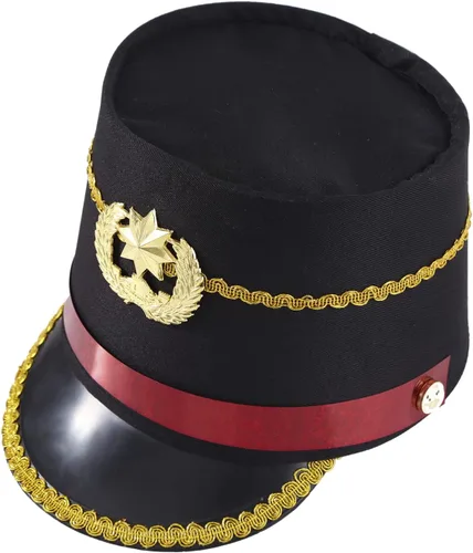 Miniatura 9 de Sombrero de tambor mayor para adultos y niños, sombrero de Majorette, sombrero de banda de tambor, sombrero de soldado de juguete con plumas