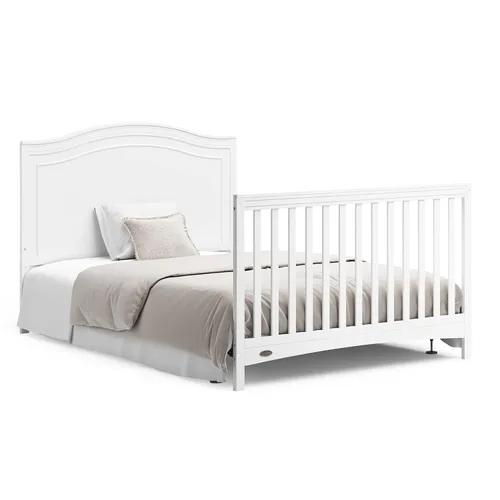 Miniatura 12 de Graco Paris - Cuna convertible 4 en 1 (blanco) – Certificada GREENGUARD Gold, se convierte en cama infantil y diván, compatible con colchón de cuna