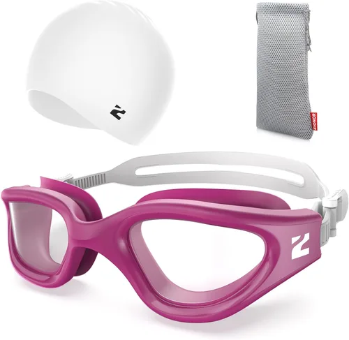 Miniatura 21 de ZIONOR Gafas de natación para adultos, G1 Air con protección UV antivaho y a prueba de fugas, ajuste cómodo para adultos, hombres y mujeres, incluye