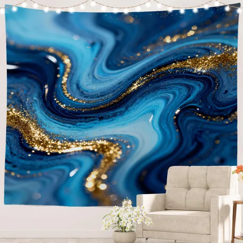 Miniatura 42 de Batmerry Abstract Repeat Polyester Tapestry, Tiled Directional Lightweight Wall Hanging High-Definition Print Backdrop For Dorm Room Bedroom Living